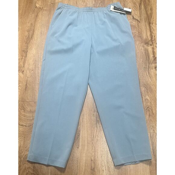 Koret Women’s Green Pants Elastic Waist Pockets Stretch Size 18 Short NWT - Picture 1 of 4